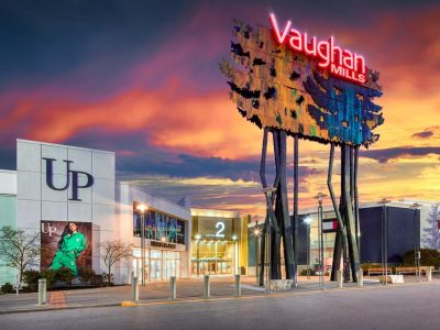 Vaughan Mills Shopping Centre near Flori Towns, featuring retail stores, outlets, and entertainment